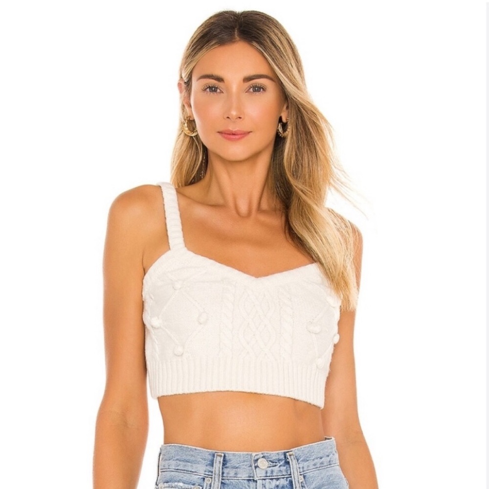 For love & lemons sweater cropped tank top